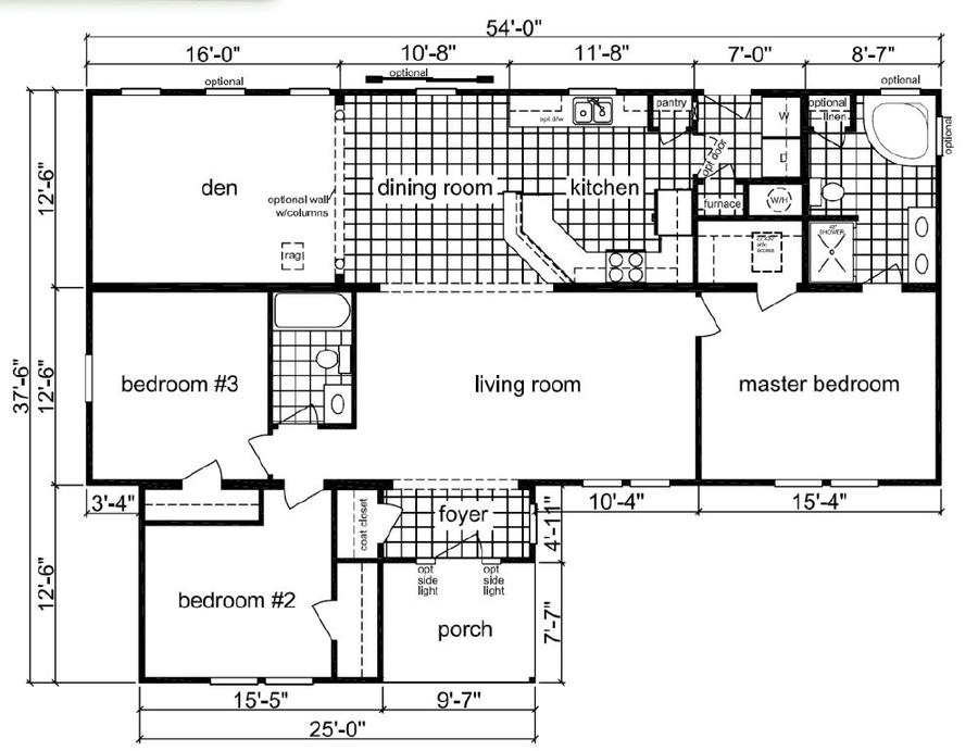 Landis 1663 Square Foot Ranch Floor Plan